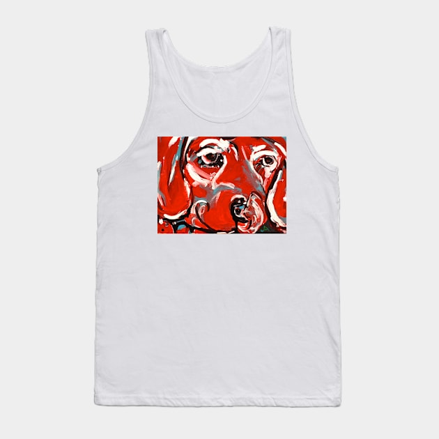 Yellow Lab in Red Tank Top by Jeneralarts